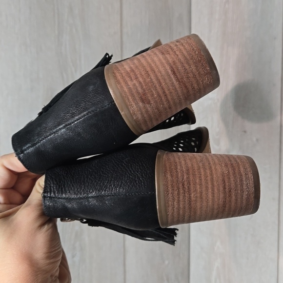 Vince Camuto Women Tresin Leather Ankle Open Toe Heels shoes sz 8M - Picture 6 of 10